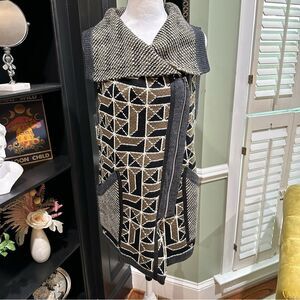 Dear Creatures  Side Zip Geometric Sweater Vest Size Medium
